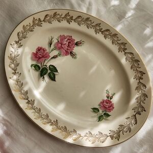 JEG Meakin Bone China Gildrd Rose Serving Platter